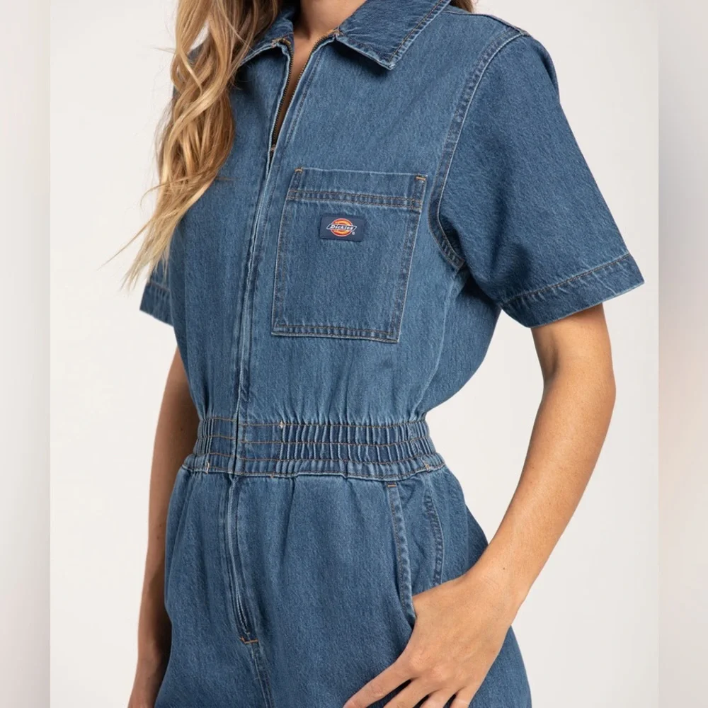 Dickies Houston denim coveralls jumpsuit NEW medium - Picture 4 of 14